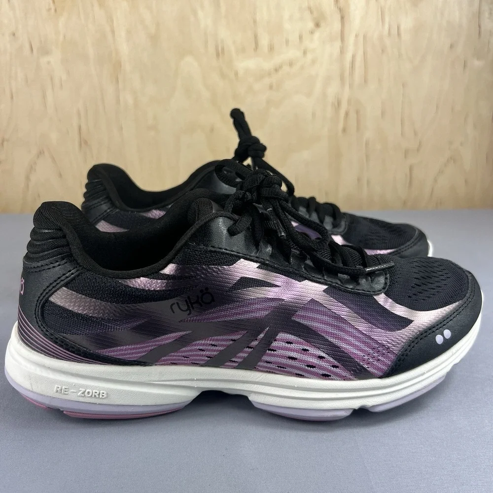 Ryka Devotion Plus 3 Women's Size 9.5M Black Purple Running Shoes Comfort